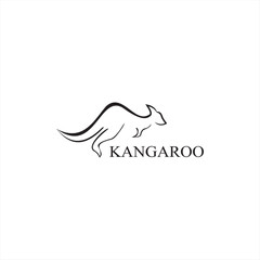 Obraz premium kangaroo logo design vector icon modern simple