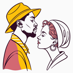 Illustration of a man with a hoodie isolated on white background