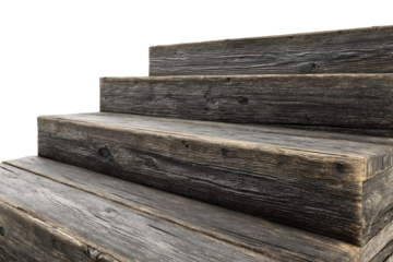 Wooden steps, dark gray, rustic,  stairway