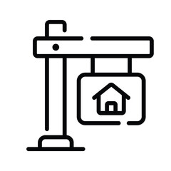 An amazing linear icon of property board