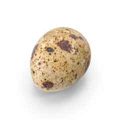 Fototapeta premium Speckled Quail Egg Isolated on Transparent Background