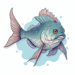 monster fish design very creepy