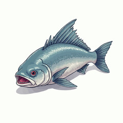 monster fish design very creepy