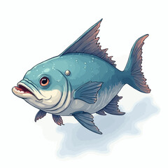 monster fish design very creepy