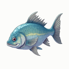 Obraz premium monster fish design very creepy