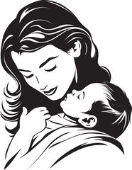 Elegant Mother’s Protective Arms Heartfelt Mother Holding Infant Icon