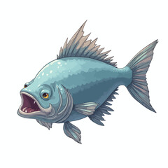 monster fish design very creepy