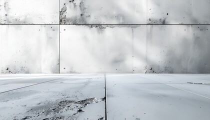 Smooth grey concrete wall with seamless texture and subtle industrial details