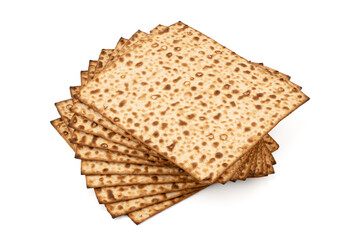 Matzo traditional jewish bread. Matzah, matzo, matzos. Matzoh, the jewish easter bread isolated on...