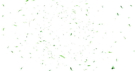 realistic bright confetti background for celebrations concept, in png format with transparent background. 3d render of confeti floating isolated. Christmas holiday and anniversary party Upper layer. 