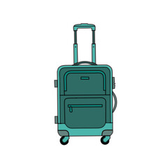 suitcases isolated on white background