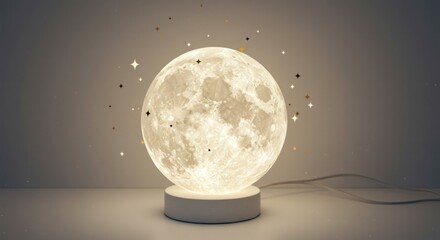 Illuminated moon lamp
