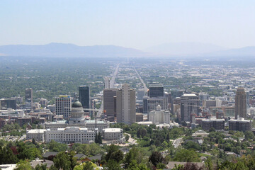 Fototapeta premium Salt Lake City Utah skyline in the daytime
