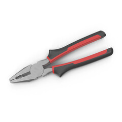 Red and Black Handle Plier isolated on transparent background