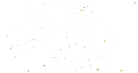 3d Render Realistic Confetti explosion falling on transparent background. 3d render of confetti floating isolated on transparent background. PNG illustration. 