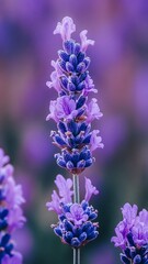 Purple Lavender Bloom Closeup