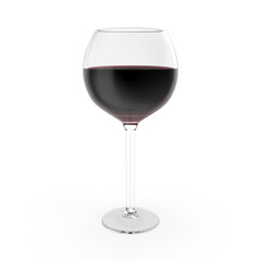 Red Burgundy Wine Glass isolated on transparent background