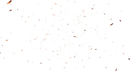 3d Render Realistic Confetti explosion falling on transparent background. 3d render of confetti floating isolated on transparent background. PNG illustration. 