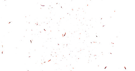 3d Render Realistic Confetti explosion falling on transparent background. 3d render of confetti floating isolated on transparent background. PNG illustration. 