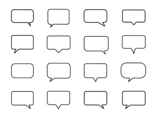 Message Bubble line art for digital chat designs