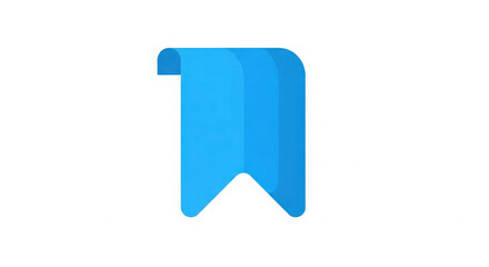 Ai generated image of blue bookmark icon isolated on transparent background