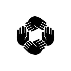 Interlocking Hands Symbol of Unity and Collaboration