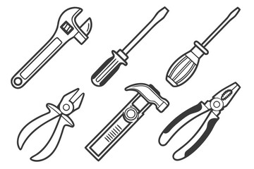 Naklejka premium set of tools