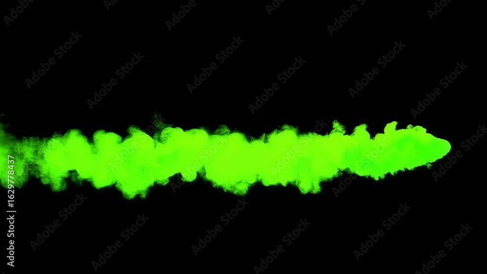 Poster vibrant green smoke on a black background creating a dynamic and striking visual effect