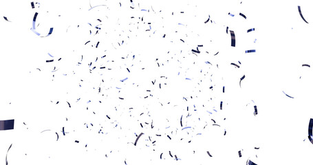 Fototapeta premium 3d render of confetti floating isolated. multi color confetti falling down isolated on transparent background. Falling gold foil, flying yellow glitter. Christmas holiday. confeti png