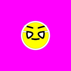 Design cute emoji vector illustration