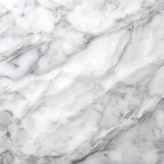 White Marble Texture Background with Natural Gray Veins, High-Resolution Stone Surface Pattern  
