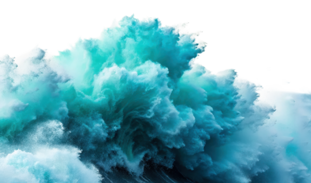 Massive ocean wave crashing with intense energy and dynamic motion, symbolizing natural force, turbulent weather, or pricing pressure metaphor in economic and environmental themes