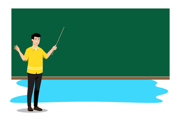 Teacher character in modern style vector illustration