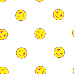 seamless background with yellow buttons
