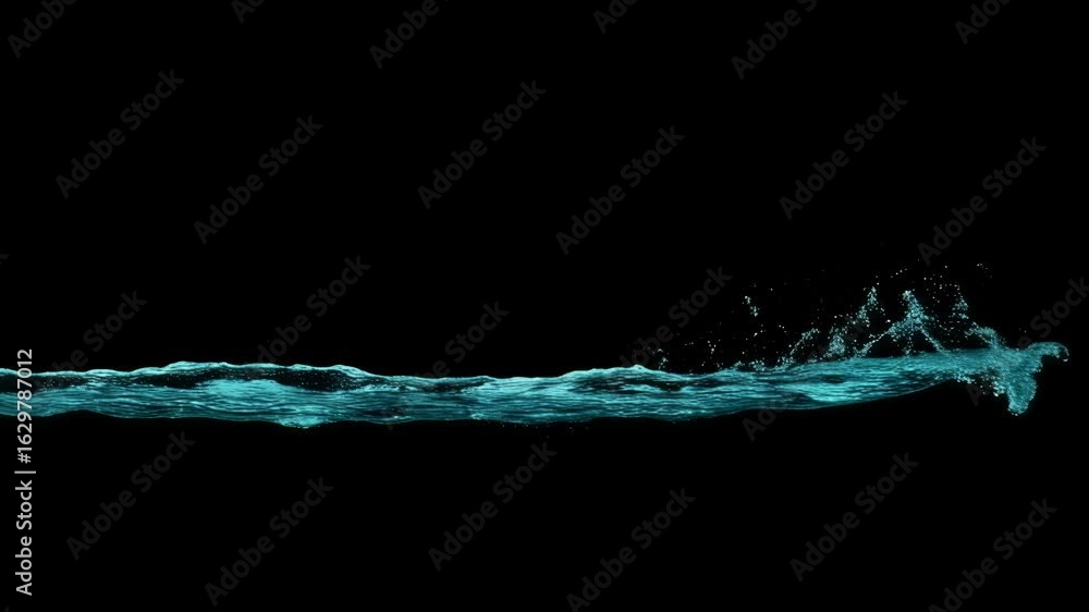 Poster dynamic aqua splash sequence against a black background showcasing fluid motion and vivid color deta