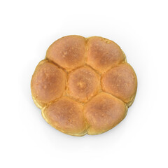 Cluster of Soft Bread Rolls Isolated on Transparent Background
