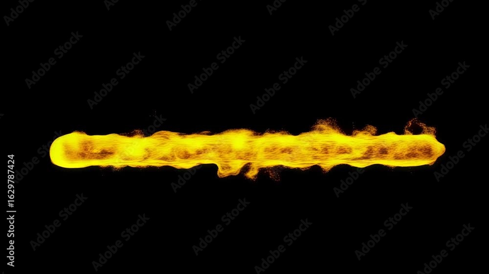 Poster dynamic flame effect with glowing yellow and orange particles on a black background showcasing inten