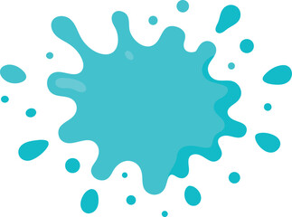 High Detail Cyan Ink Splash.