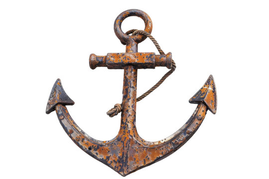 Rusty anchor with a weathered texture showcasing maritime history and vintage charm in a nautical setting