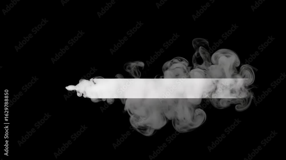 Poster white smoke billowing and dispersing against a black background creating a dynamic visual effect