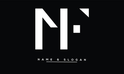 NF, FN Abstract Letters Logo Monogram