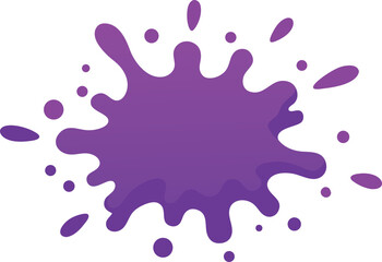 Purple Ink Splash Icon Design.