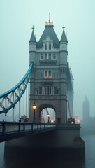 Obraz premium Tower Bridge London cityscape foggy weather