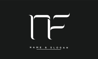 NF, FN Abstract Letters Logo Monogram