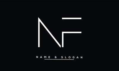 NF, FN Abstract Letters Logo Monogram