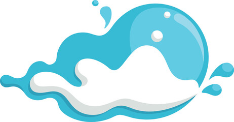 Smooth Shading Milk Splash Design.