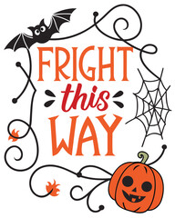 Halloween Typogoraphy,  Vibrant and spooky halloween typography quote design with a transparent background