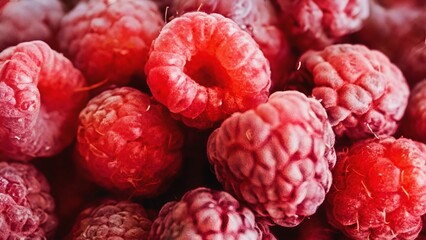 Close-up Tasty fresh raspberry as a background