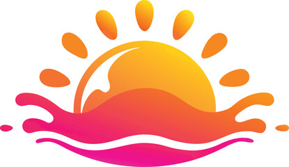 Warm Color Splash Icon Design.