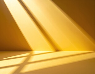 A vibrant yellow wall adorned with two charming windows, allowing soft, warm light to filter through, creating a cozy and inviting atmosphere.
